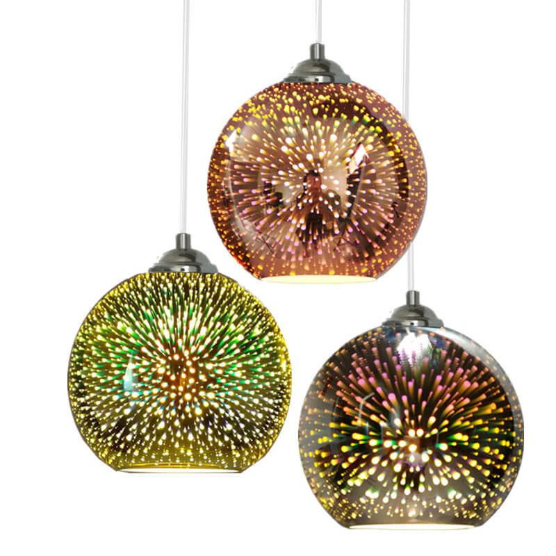 Skorter | Modern creative 3D colorful firework glass 1-light dome pendant lamp
