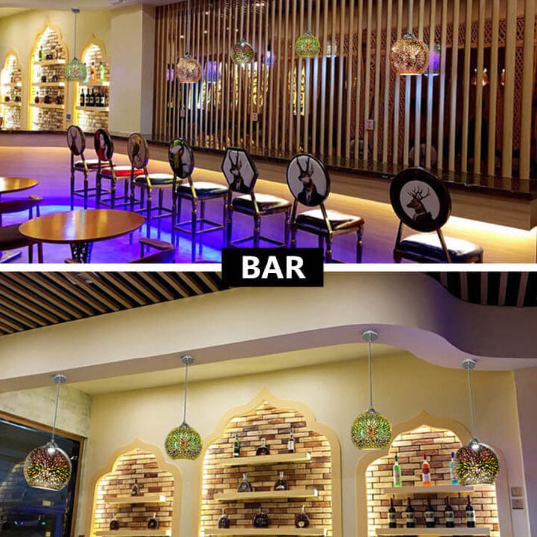 Skorter | Modern creative 3D colorful firework glass 1-light dome pendant lamp
