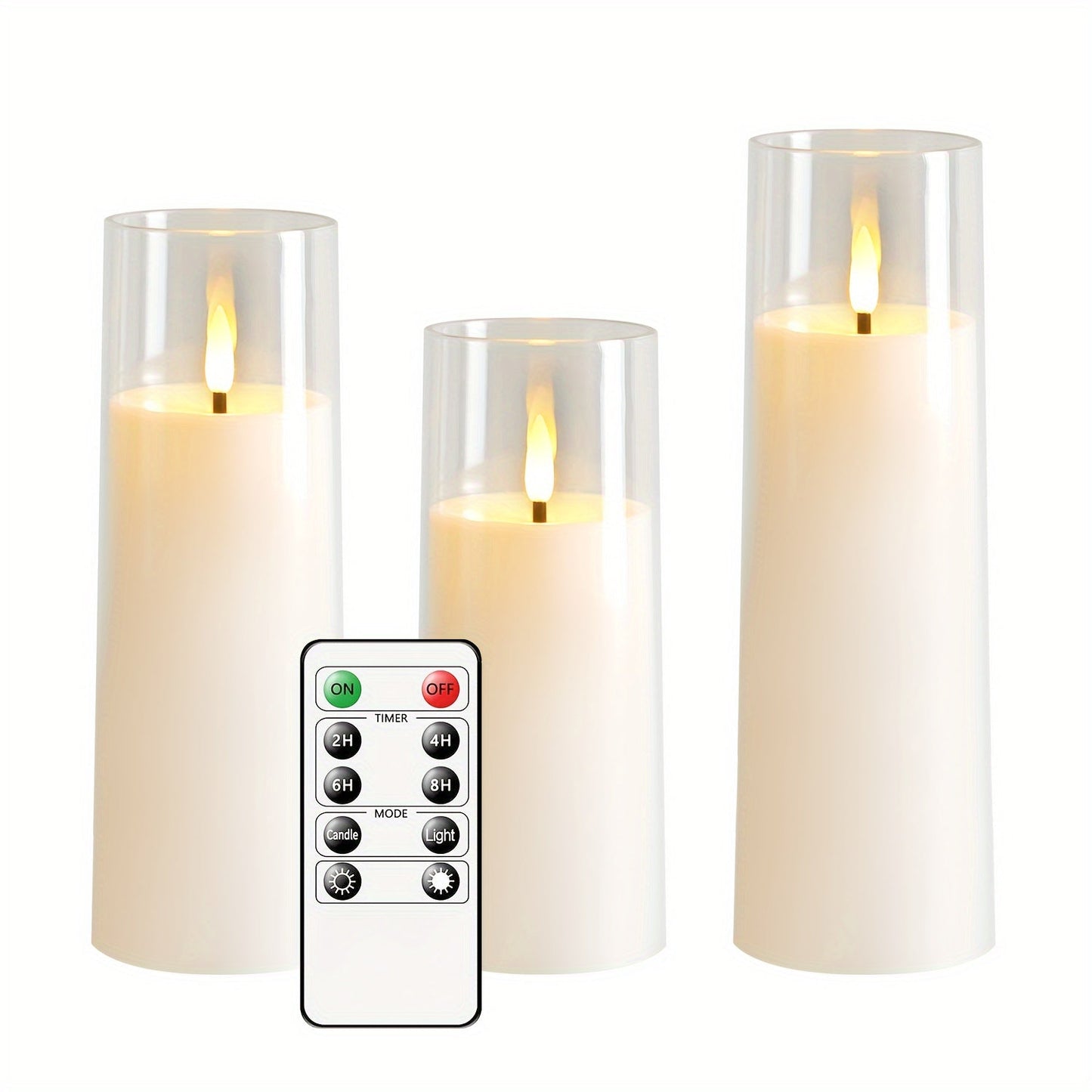 Skorter | 5pcs LED Flameless Candles with Remote Control - For Christmas, Halloween, Wedding Decor