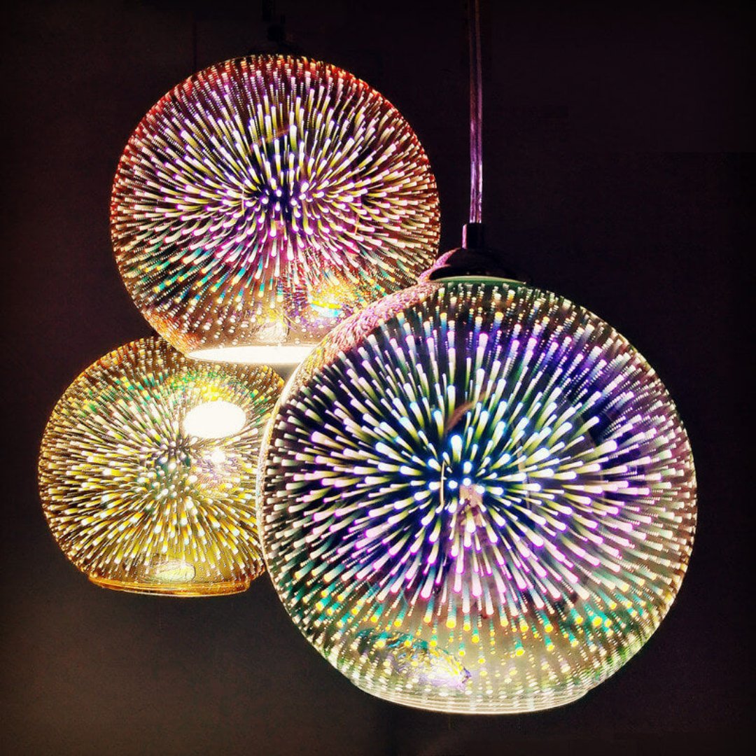 Skorter | Modern creative 3D colorful firework glass 1-light dome pendant lamp