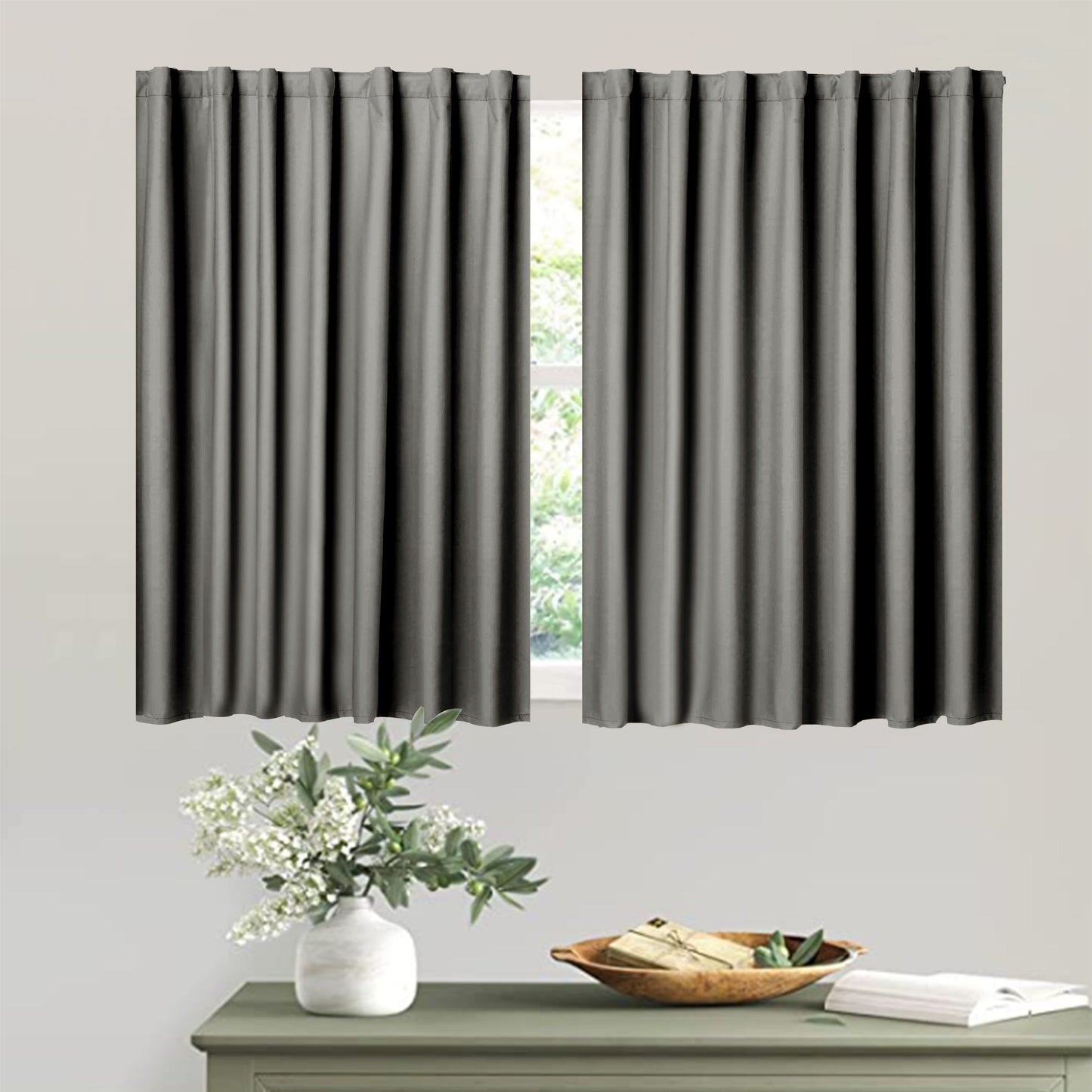 Skorter | Blackout Curtains - 2 Pieces Blackout Curtain Panels for Bedroom and Living Room