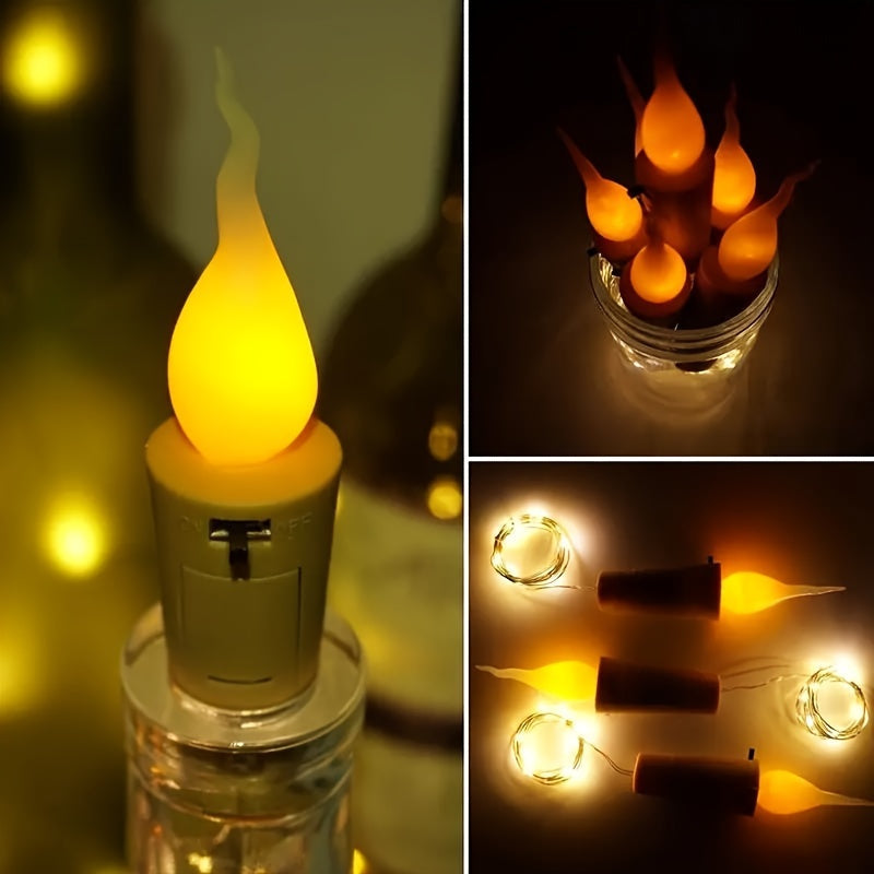 Skorter | 10 pcs LED Bottle Lights – Battery Powered Christmas and Party Decoration