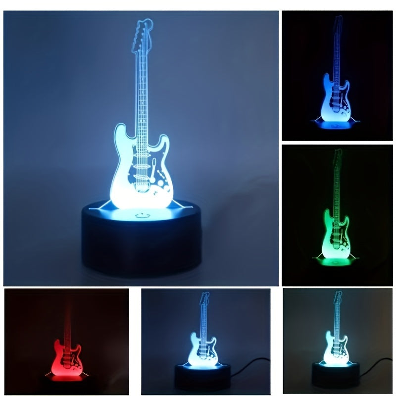 Skorter | MusicGlow - 3D Guitar LED Night Light with Multicolored Mood Lighting