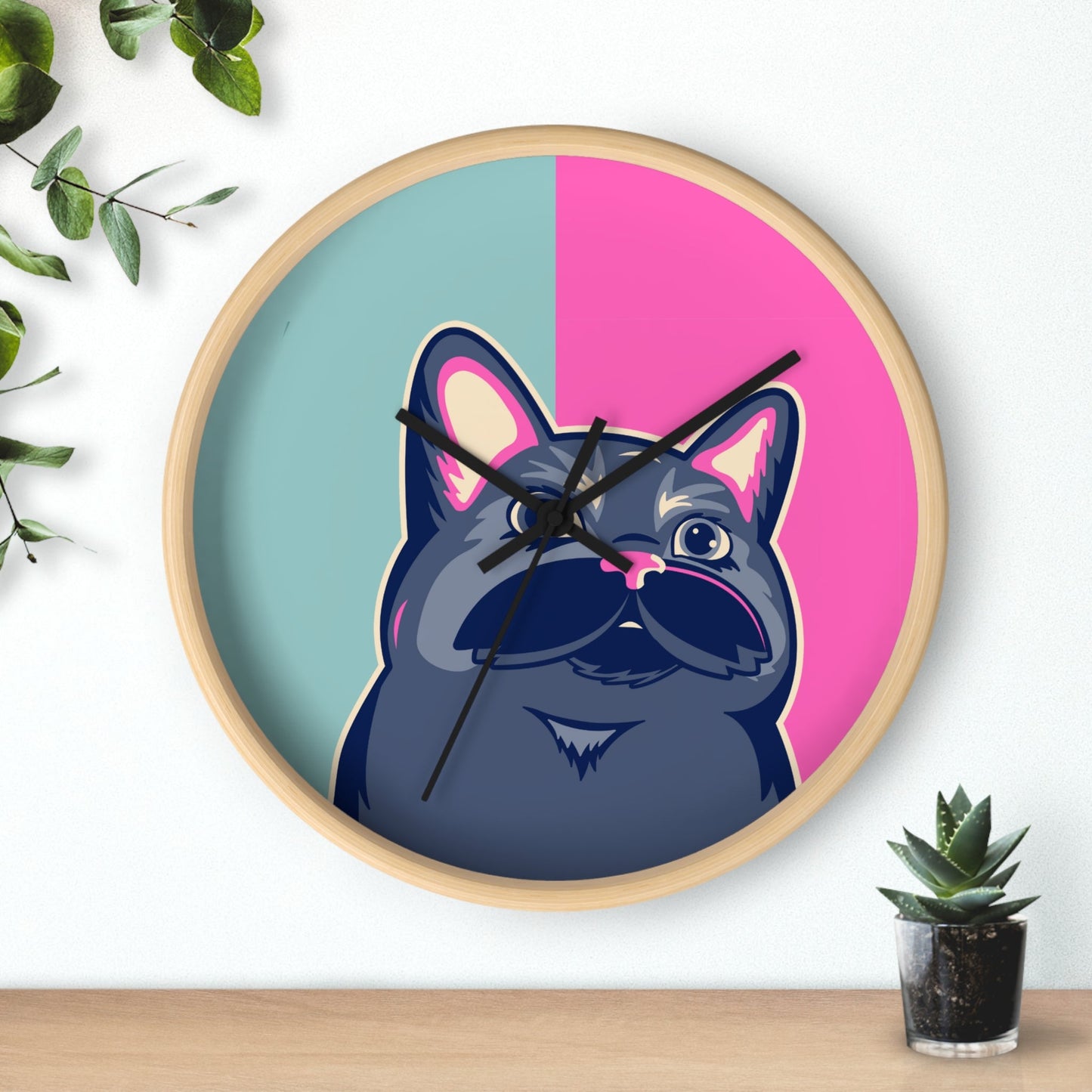 Skorter | Cat Color Block Wall clock