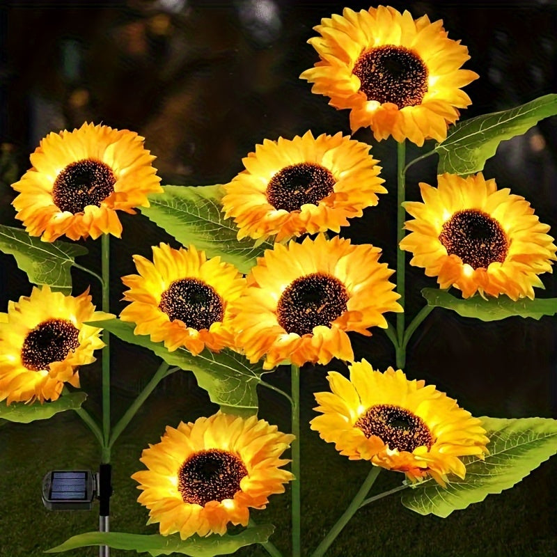 Skorter | SolarBloom - Sunflower LED Garden Lighting with 3 Heads, Waterproof