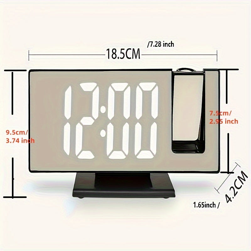 Skorter | ProTime - Multifunctional Projector Alarm Clock with Mirror Effect