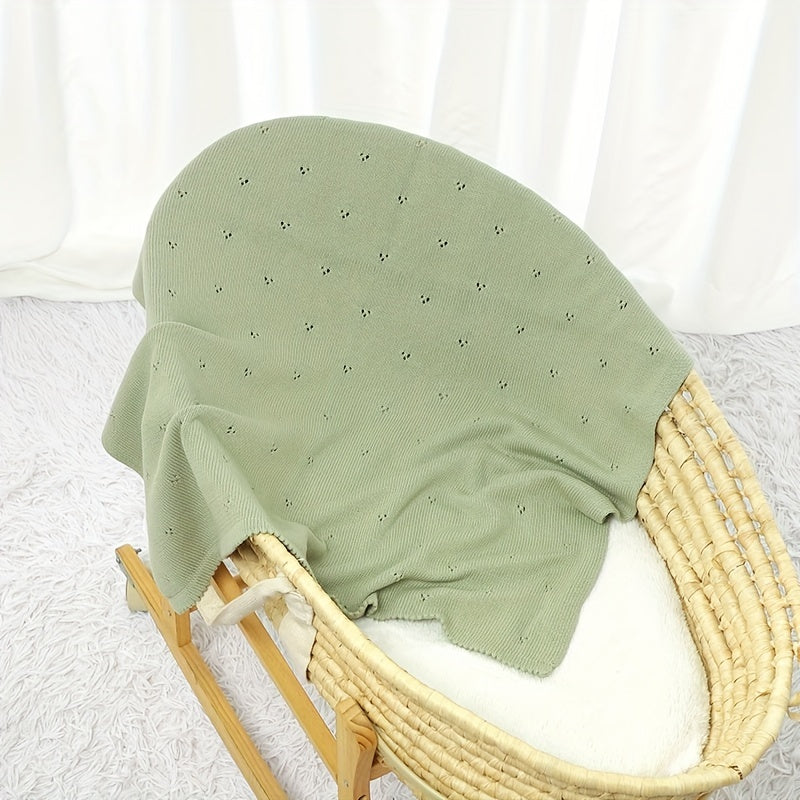 Skorter | Baby Knitted Solid Color Blanket, Stroller Cover Air-Cooled Blanket Easter Gift, Halloween, Christmas Gift