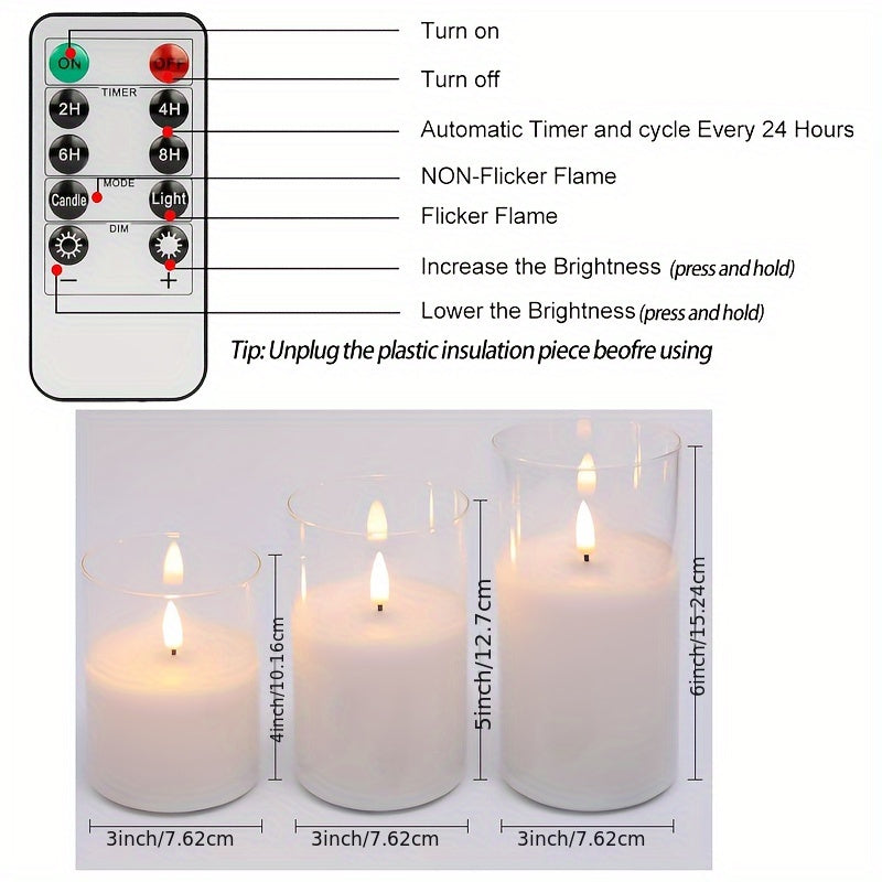 Skorter | 3-piece LED Light Set with Remote Control - Perfect for Christmas, Weddings & Birthdays