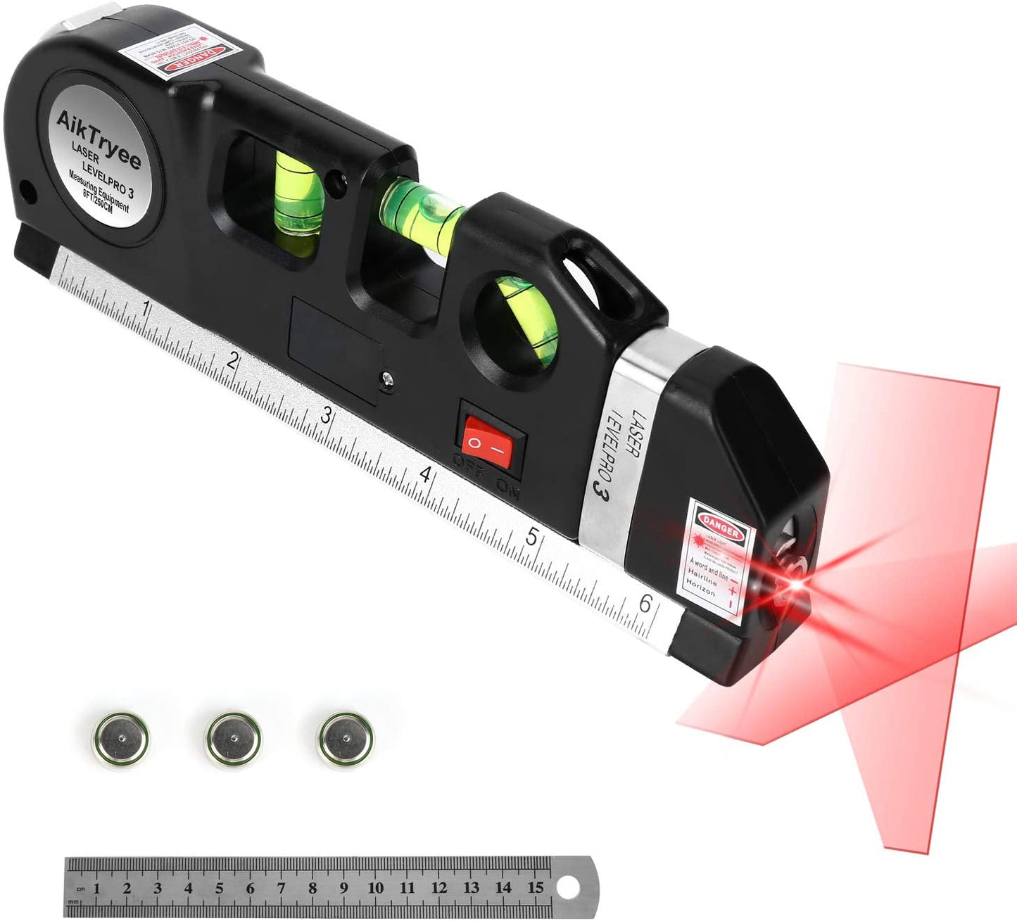 Skorter | Laser Level Ruler Multi-functional Household Infrared Decoration (Black)