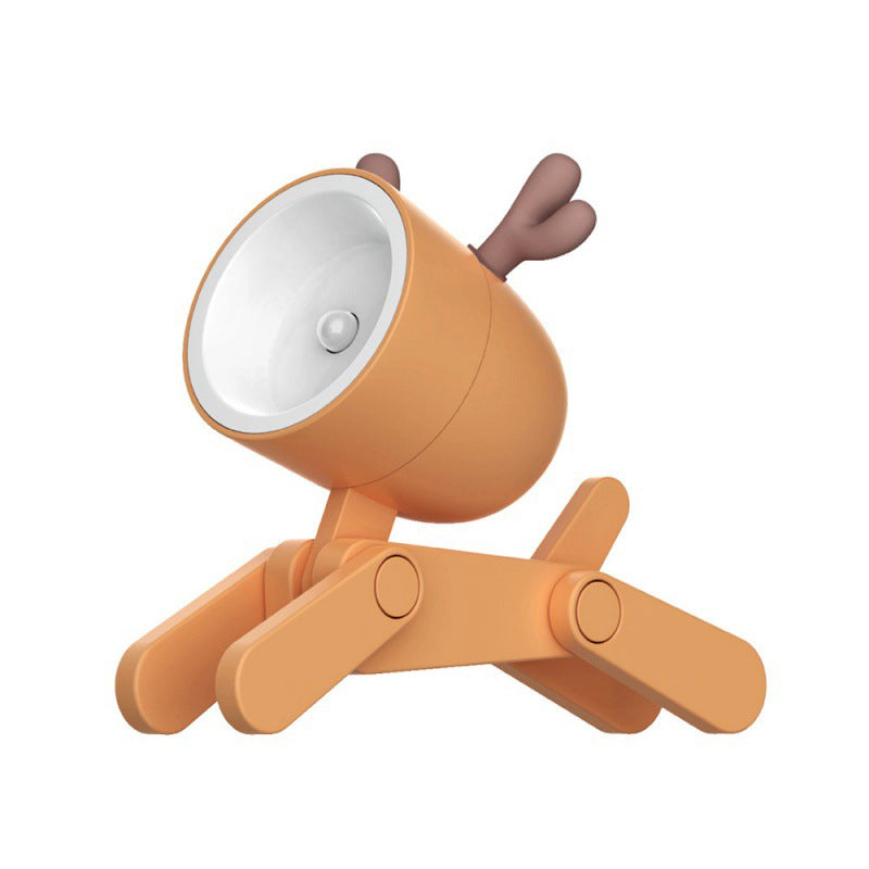 skorter | Mini LED Cute Cartoon Animals Puppies Deer Night Light, Adjustable Small Phone Holder Desk Lamp