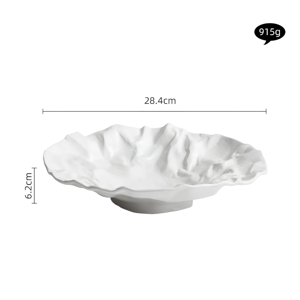 Skorter | Artisan Wrinkled Paper Ceramic Plate