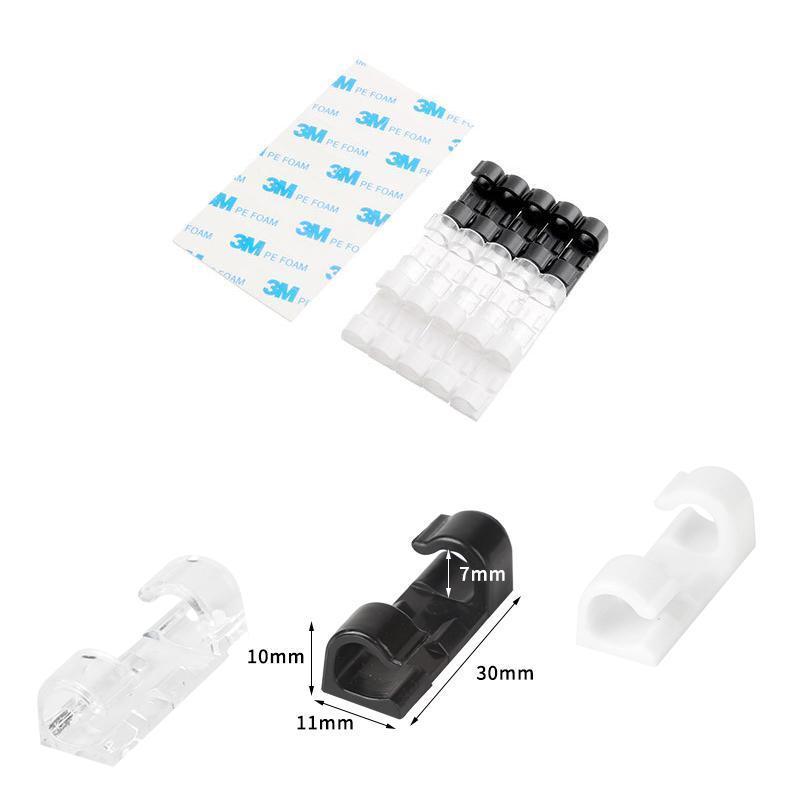 Skorter | Finisher Self-Adhesive Cable Clamps – 20 Pieces Cable Organizer Set