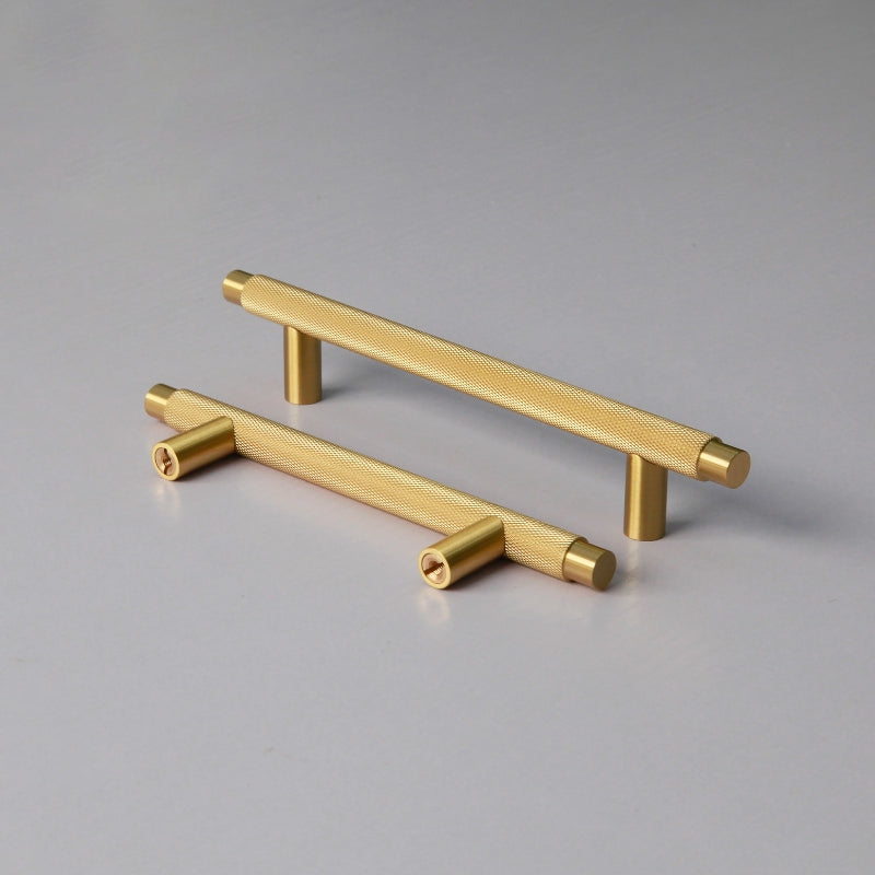 Skorter | Harrison Vintage Brass Knurled Furniture Handles