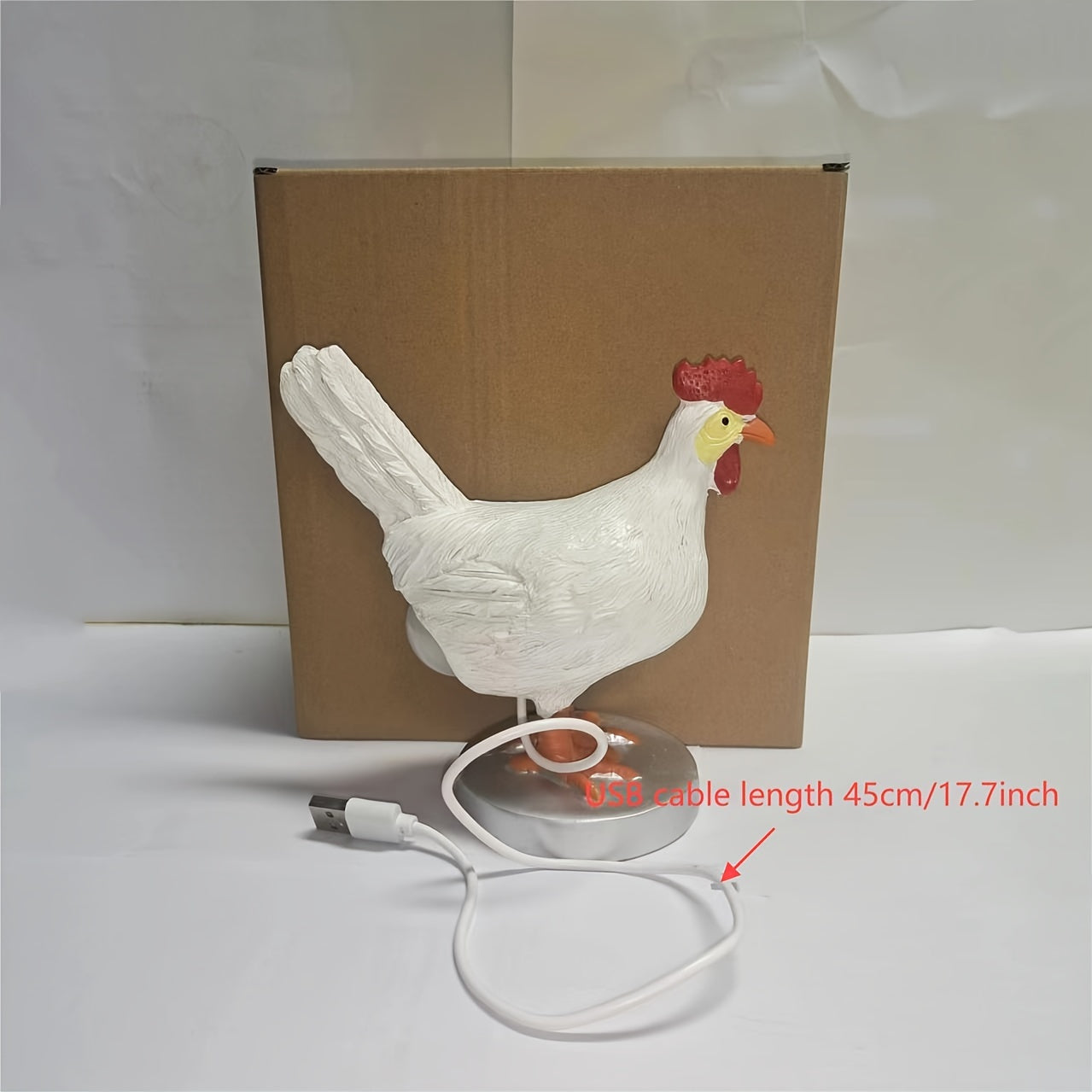 Skorter | EggGlow - Lifelike Chicken Egg Lamp with USB LED Lighting and 3D Design