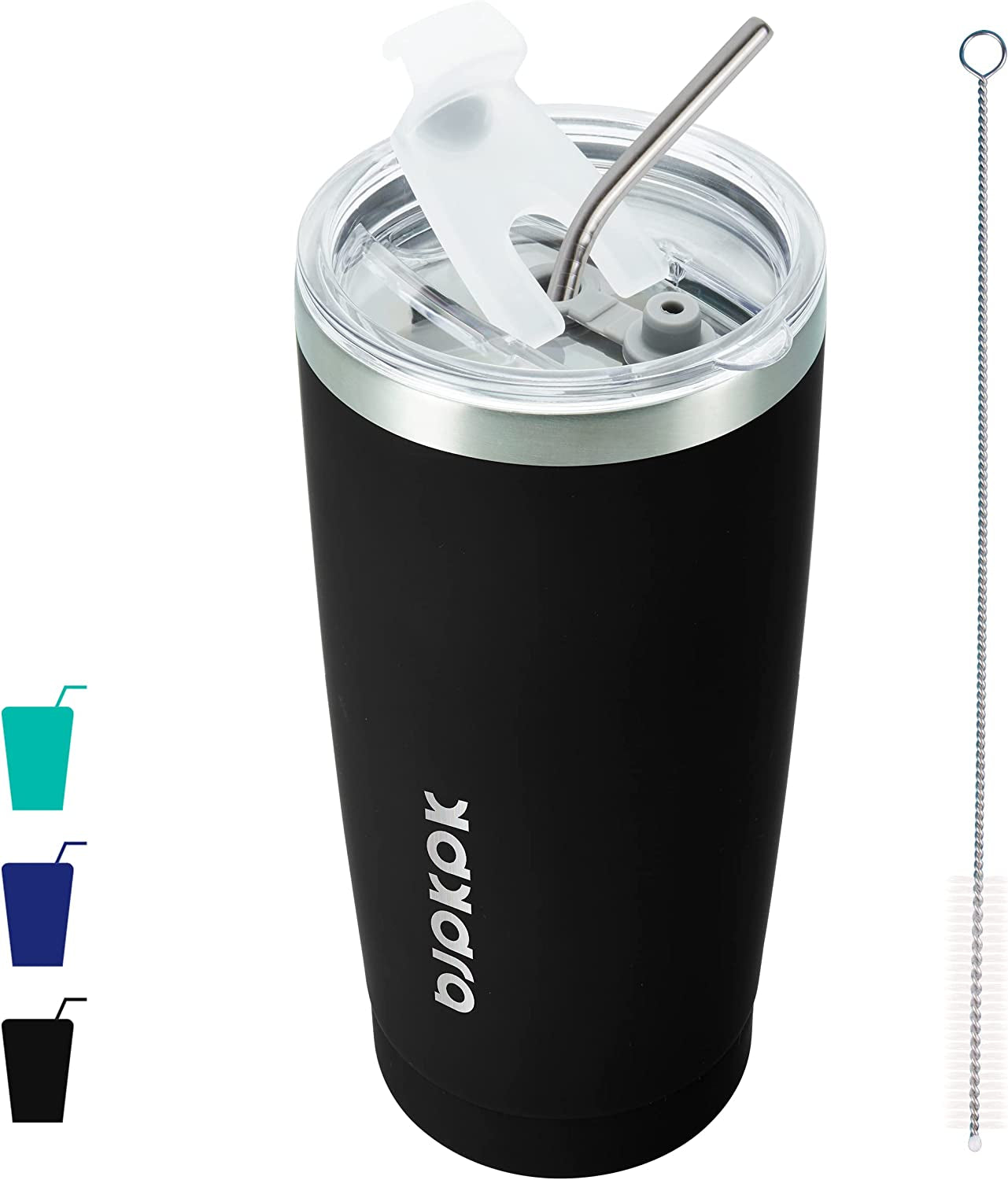 Skørter | 20 oz Insulated Glass With Lid And Straw In Stainless Steel Coffee Tumbler Cup, Green