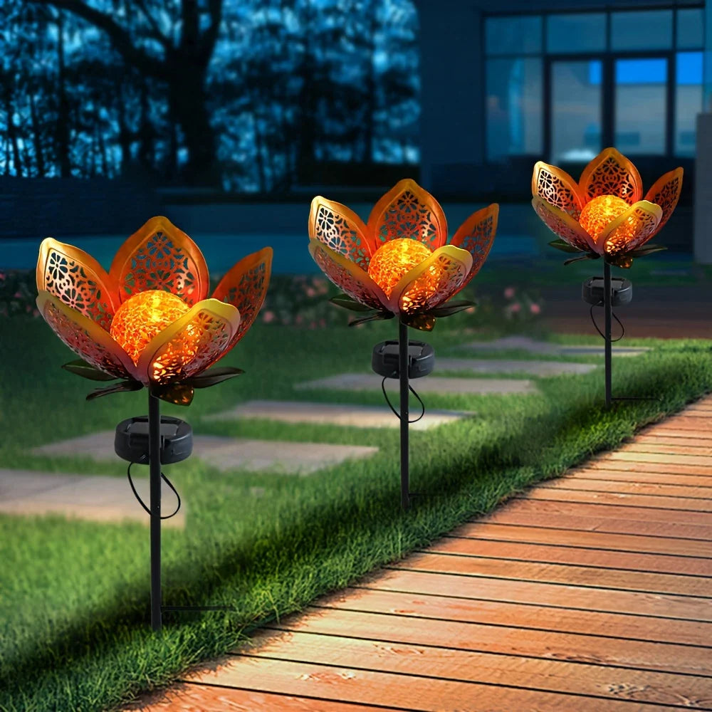 Skorter | Solar Garden Light Lotus Flower – Decorative LED Outdoor Lighting for Garden and Yard