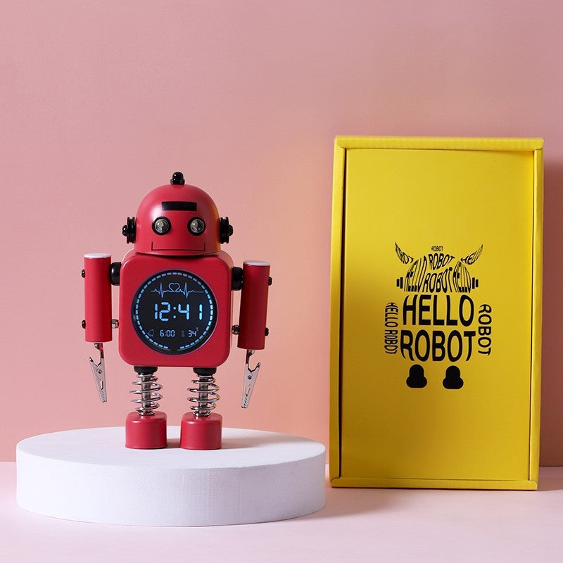 Skorter | Robot Alarm Clock, Easy-to-Read Digital Display, Pleasant Sounds & Temperature