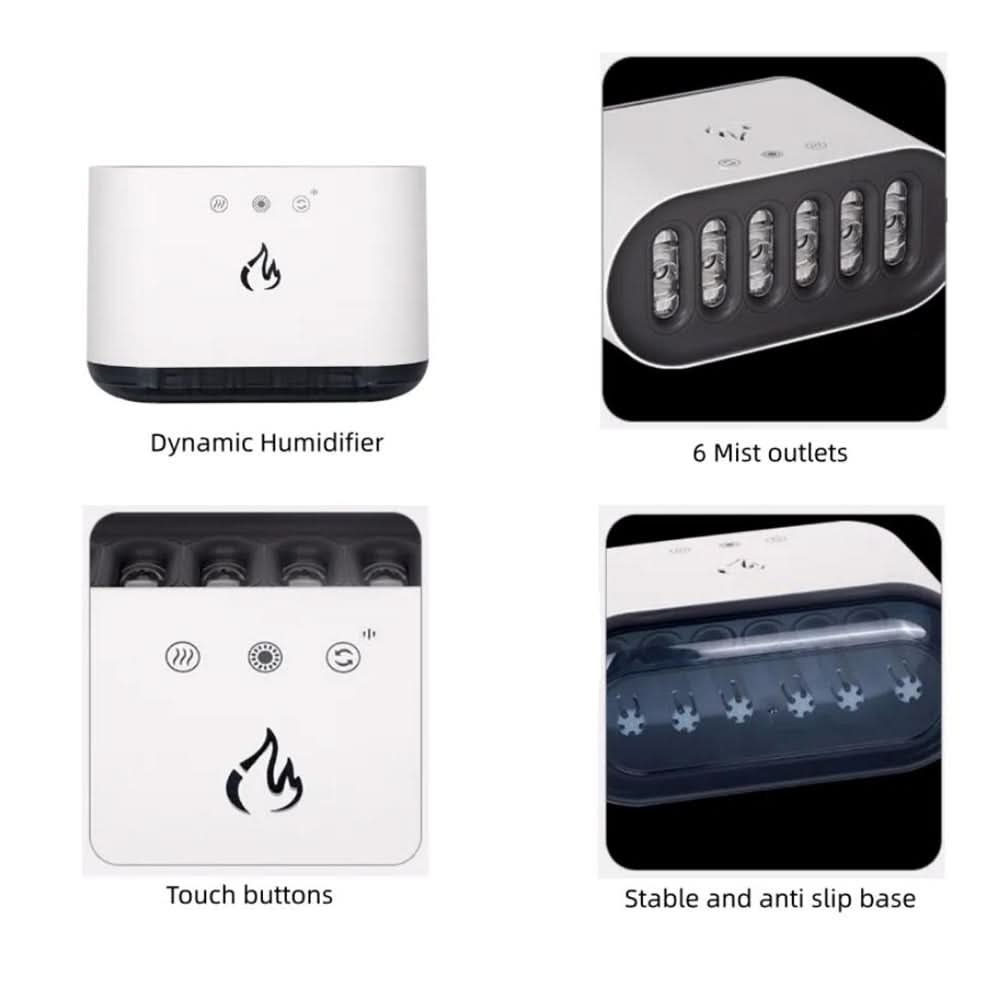 Skorter | Humidifier with LED Colors & 6 Nozzle Moisture Distribution