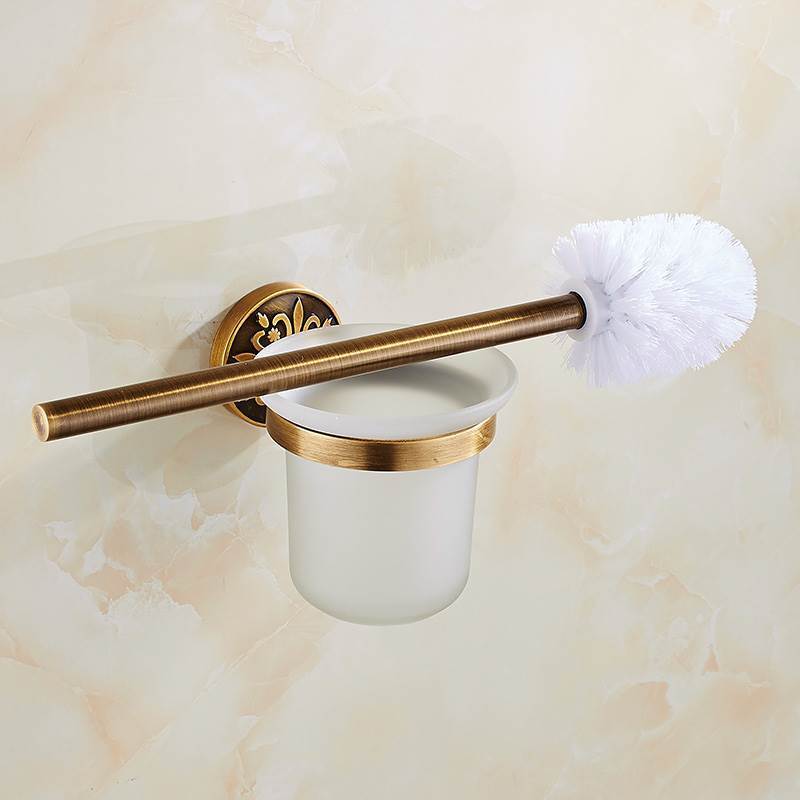 Skorter | Antique Bronze Bathroom Hardware Set – Towel Holder, Toilet Paper Holder, Brush Holder | Space-Saving Aluminum Bath Accessories
