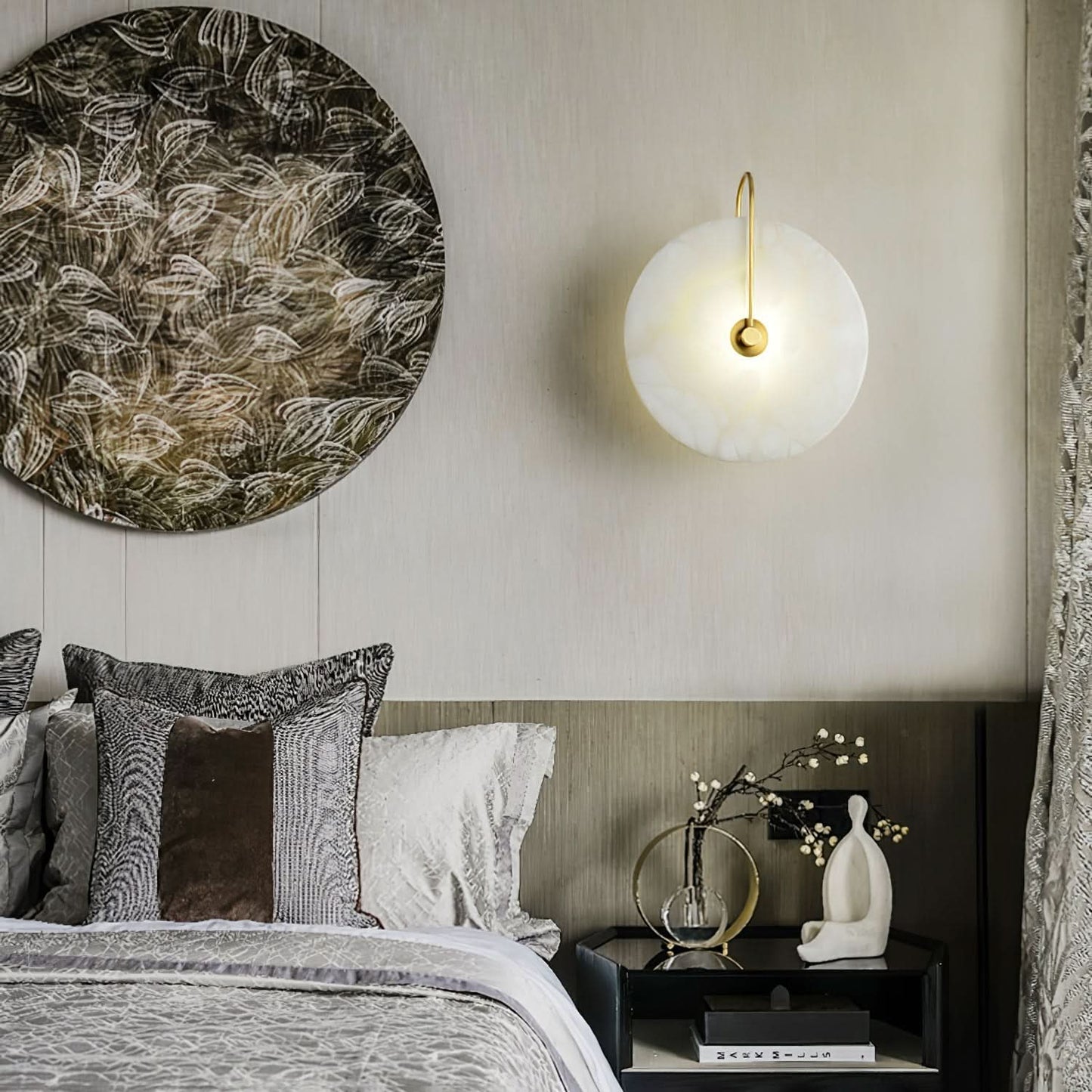 Skorter | Alabaster LED Wall Lamp – Modern Ambient Lighting