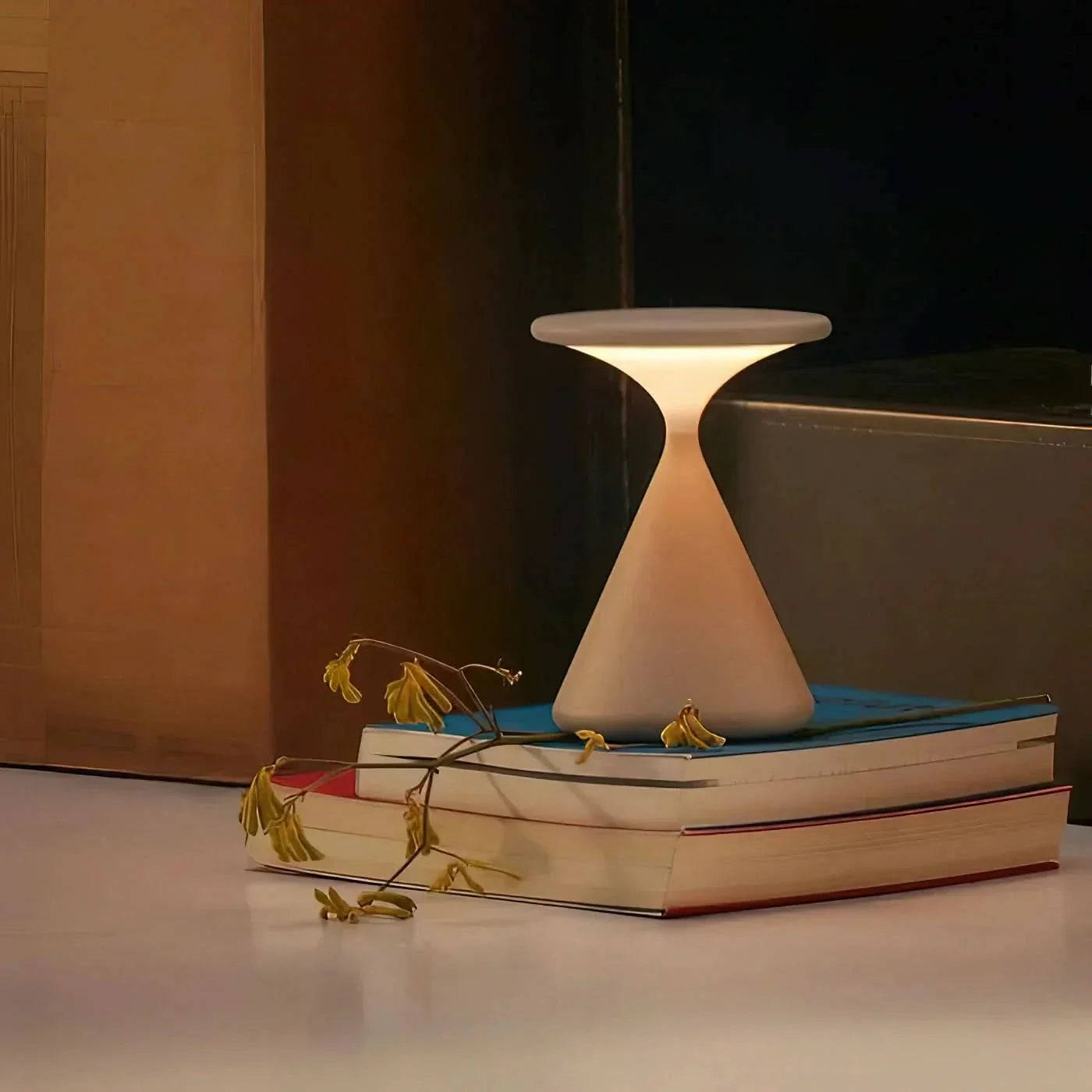 Skorter | Hourglass Cordless LED Table Lamp with Touch Dimmer