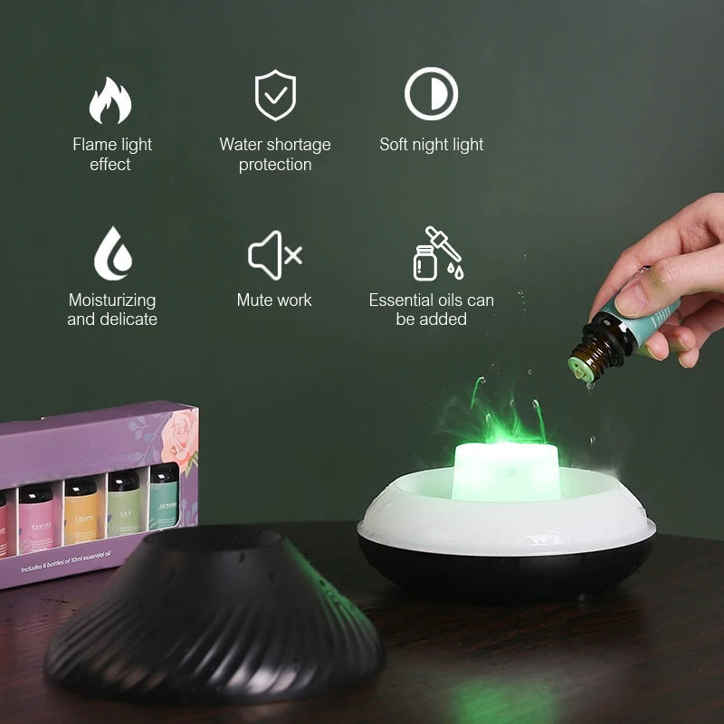 Skorter | Essential Oil Diffuser with LED Flame Effect