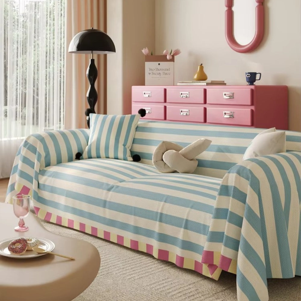 Skorter | Atelier Pastel Striped Sofa Cover