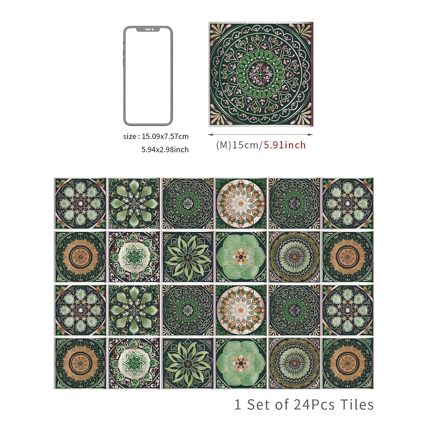 Skorter retro mandala pattern glue