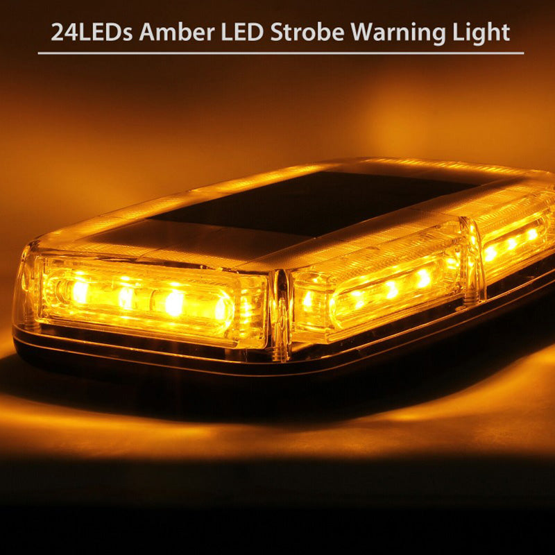 Skorter | COB LED Beacon Flashing Magnetic Emergency Warning Strobe Amber Light 12/24V