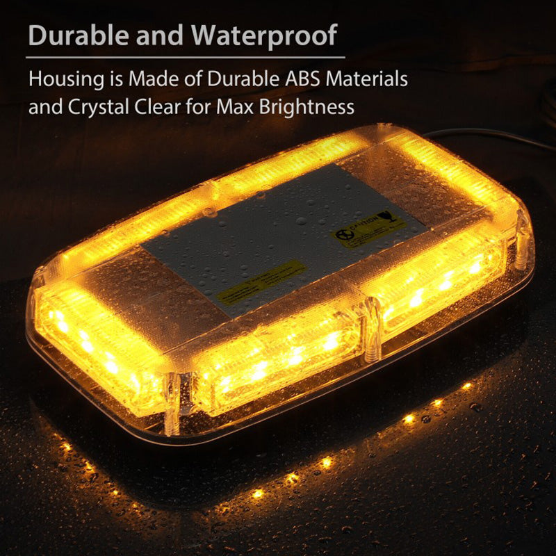 Skorter | COB LED Beacon Flashing Magnetic Emergency Warning Strobe Amber Light 12/24V