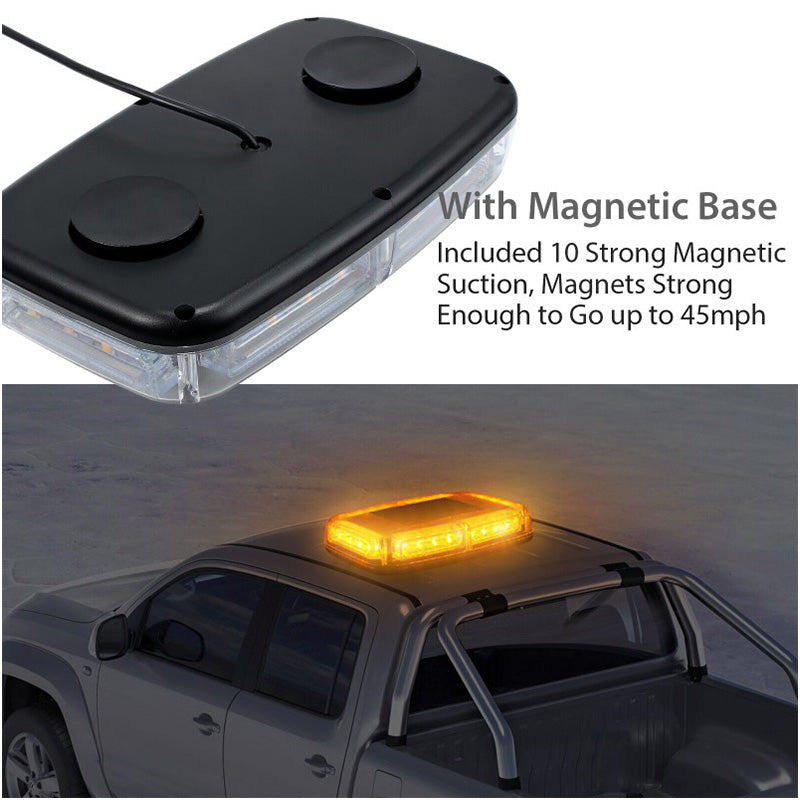 Skorter | COB LED Beacon Flashing Magnetic Emergency Warning Strobe Amber Light 12/24V