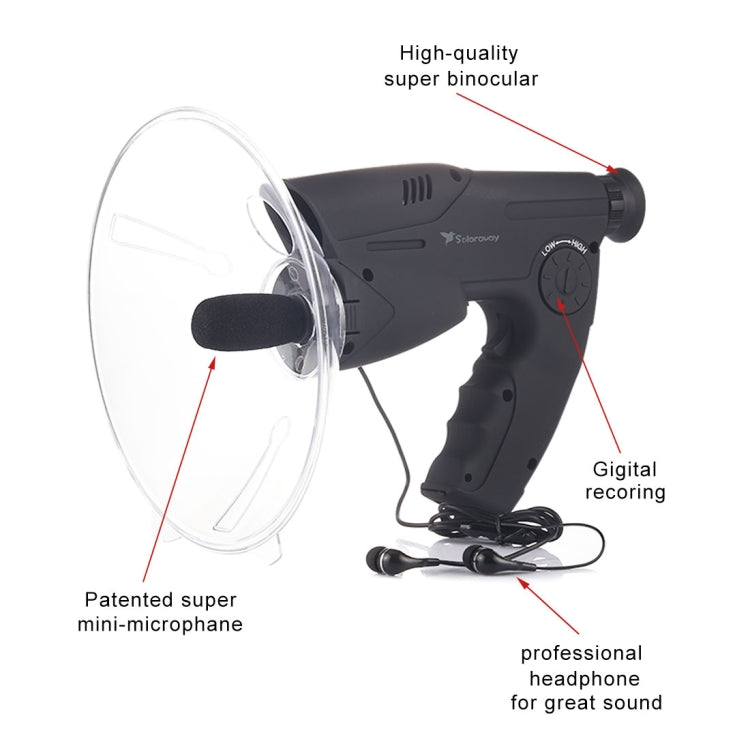 Skorter | Solaraway TN-02 8X Prism Optical System Orbitor Natural Observer with Digital Recording, Support TF Card & Headphone Jack