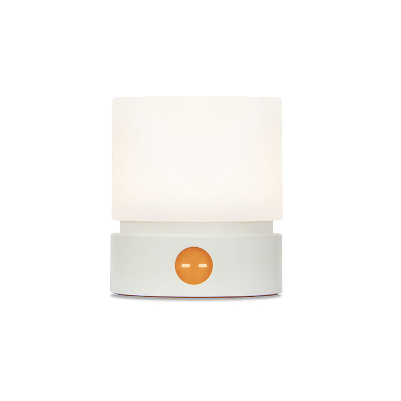 Skorter | Contemporary Nordic Timer Rechargeable ABS HIPS Silicone Cylinder LED Table Lamp Night Light for Nightstand