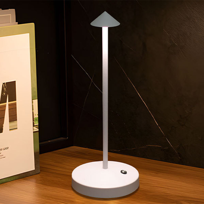 Skorter | Modern Simplicity Triangle Cone Round Acrylic Cylinder Iron LED Table Lamp for the Living Room