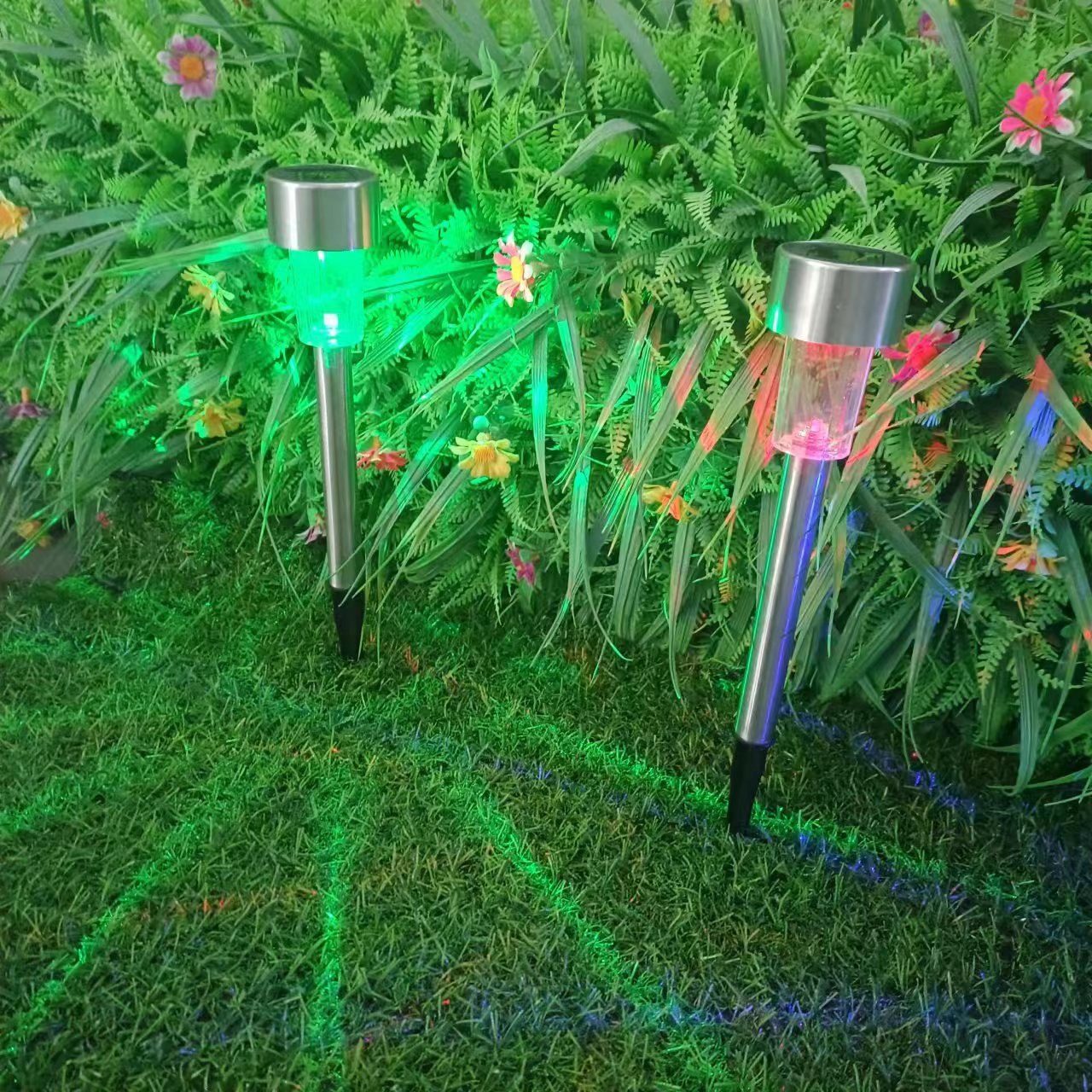Skorter | Modern simplicity solar waterproof stainless steel cylinder LED landscape lighting outdoor light for the garden