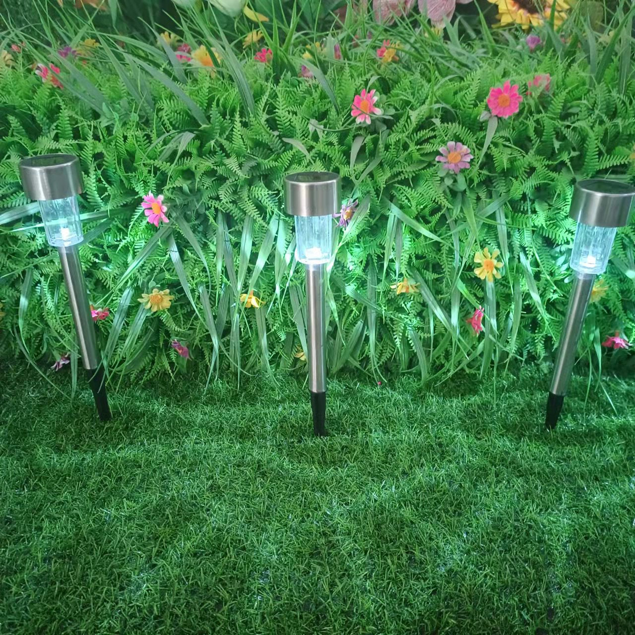 Skorter | Modern simplicity solar waterproof stainless steel cylinder LED landscape lighting outdoor light for the garden