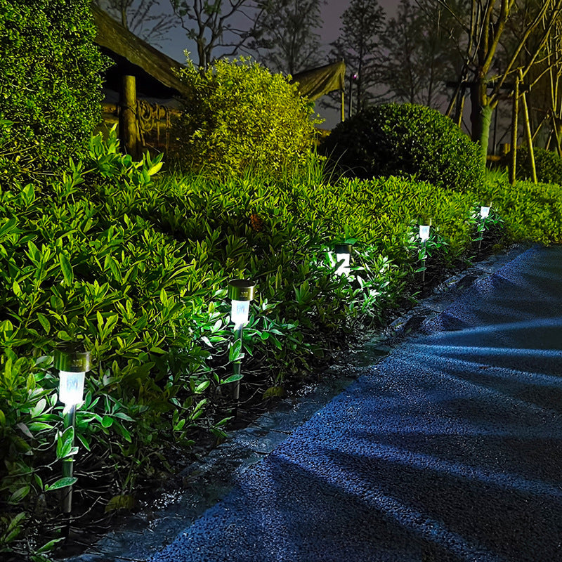 Skorter | Modern simplicity solar waterproof stainless steel cylinder LED landscape lighting outdoor light for the garden