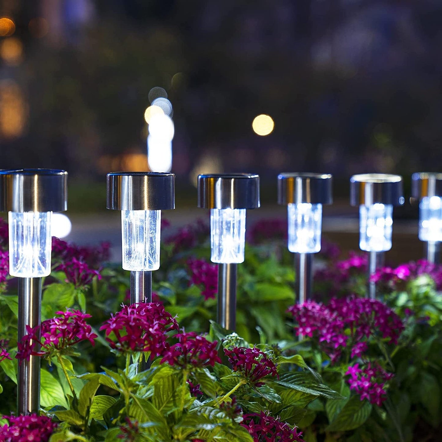 Skorter | Modern simplicity solar waterproof stainless steel cylinder LED landscape lighting outdoor light for the garden