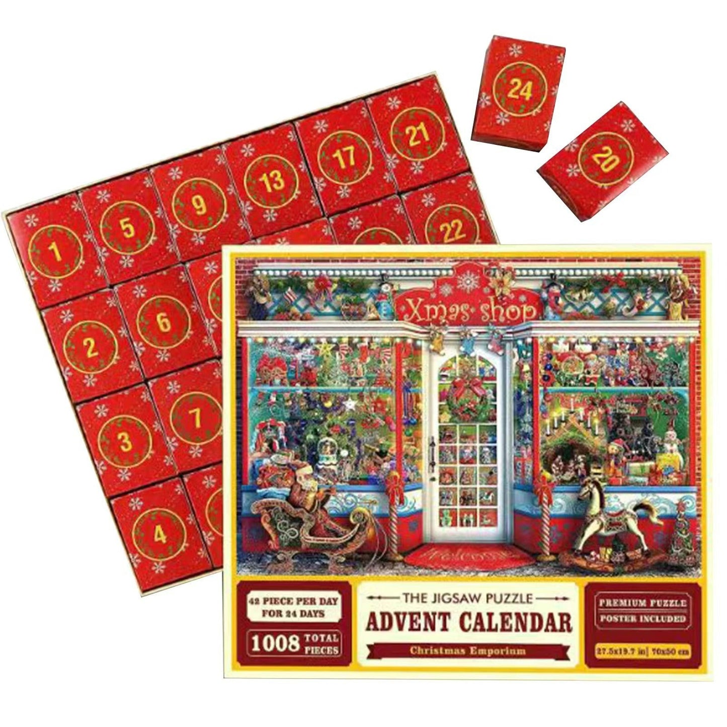 skorter | Christmas Puzzle Advent Calendar Blind Box 24 Pieces