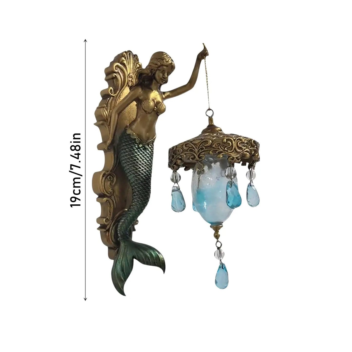 Skorter | Elegant Baroque Mermaid Wall Lamp – Artistic Maritime Wall Lighting for Atmospheric Spaces