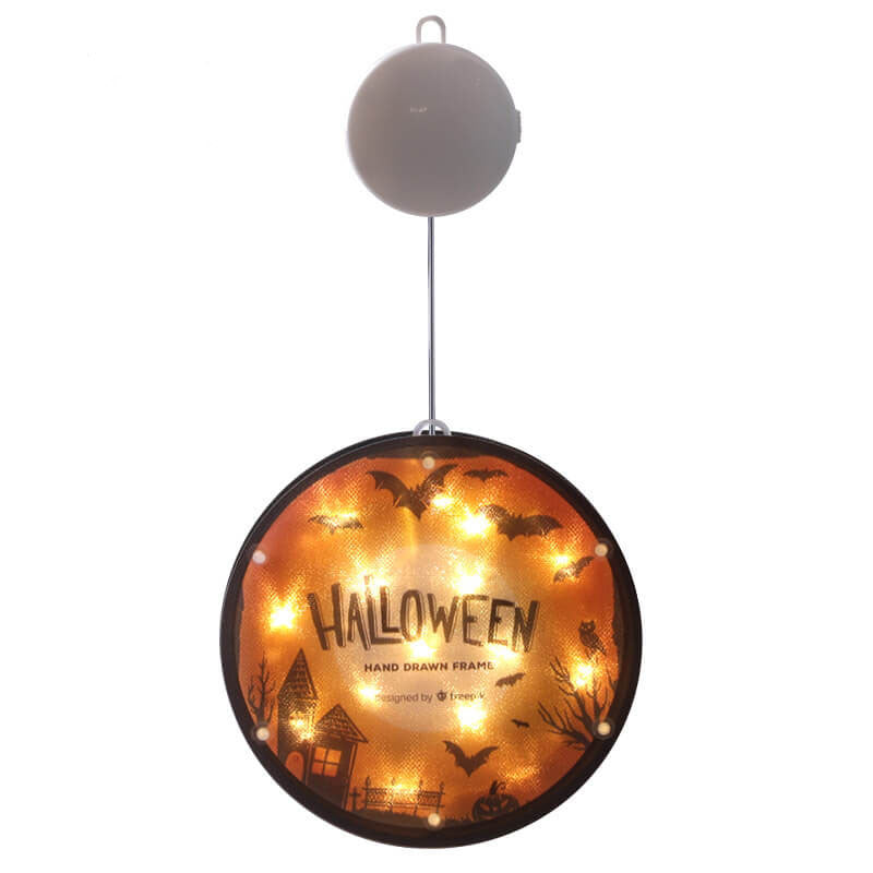 Skorter | Halloween Ghost Colorful Fabric 1-Light Battery LED Adhesive Pendant Lights String