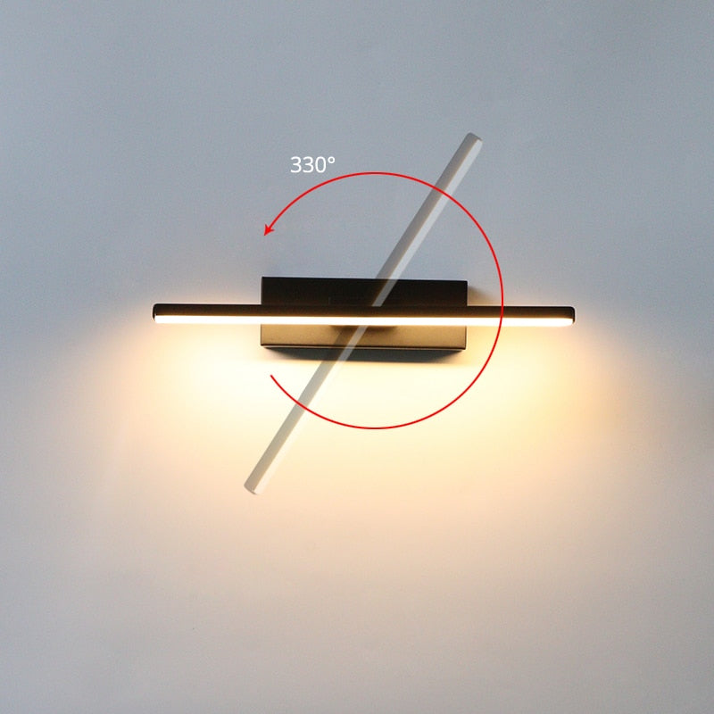 Skorter | Edge Modern Dimmable Wall Lamp Black/White Bedroom Metal Silicone