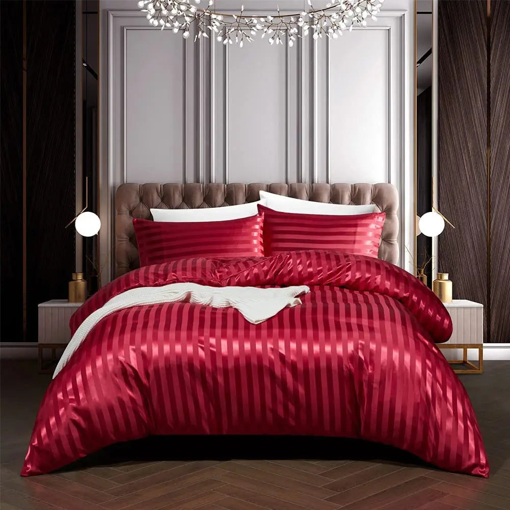 Skorter | VelvetDream - Black Satin Bed Set
