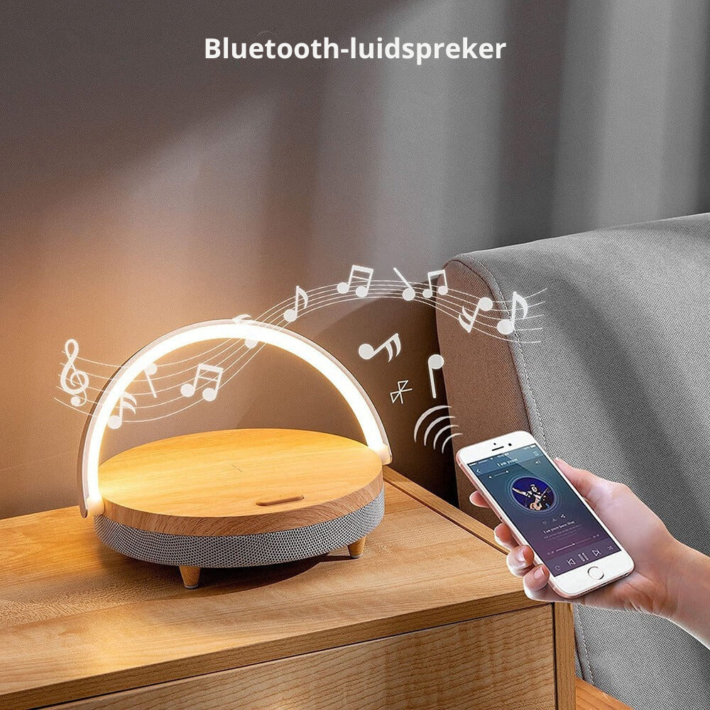 Skorter | 3-in-1 LED Lamp, Bluetooth Speaker & Wireless Charger | Smart Desk Light