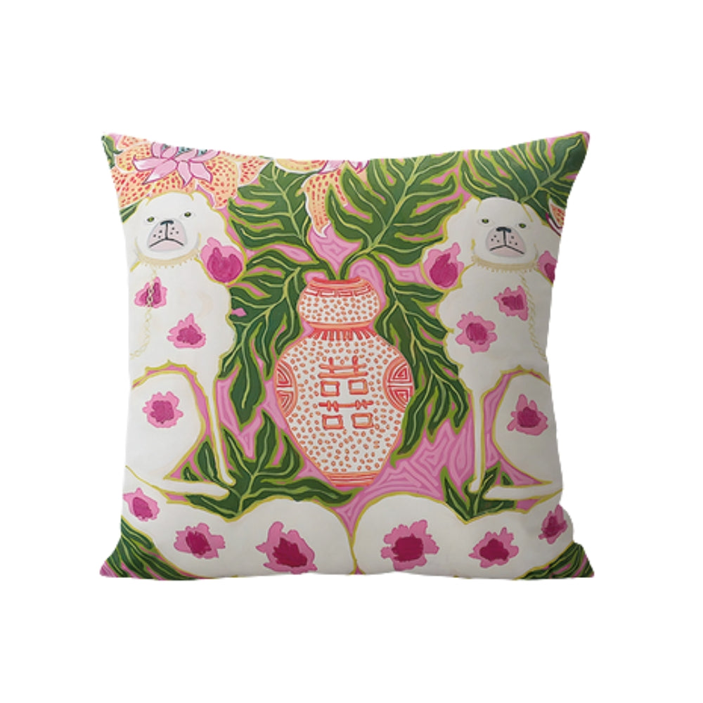 Skorter | Blush Pink Dog Tassel Cushion Cover