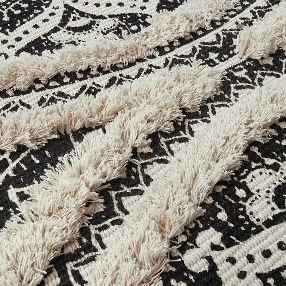 Skorter | Bohemian Black & Cream Runner Mat