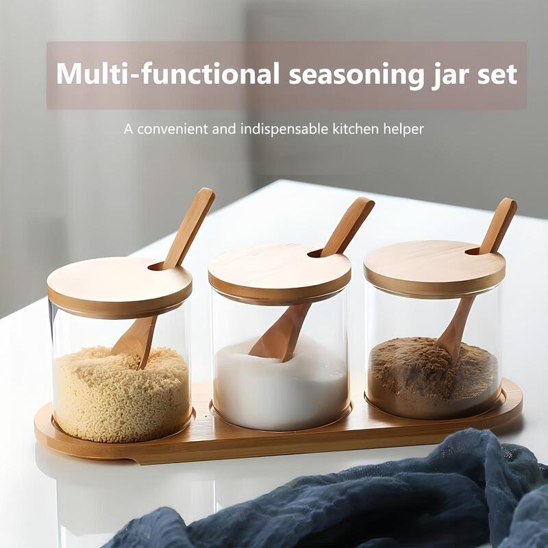 Skorter spice jar with lid and built-in spoons