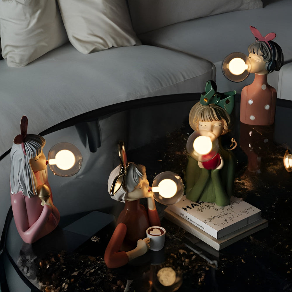Skorter | BubbleFairies Table Lamp – Enchanting Quartet Cartoon Girl Figurine Light