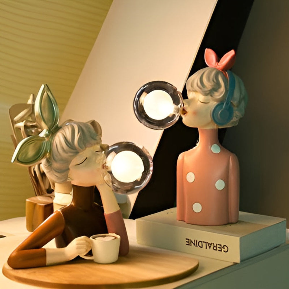 Skorter | BubbleFairies Table Lamp – Enchanting Quartet Cartoon Girl Figurine Light
