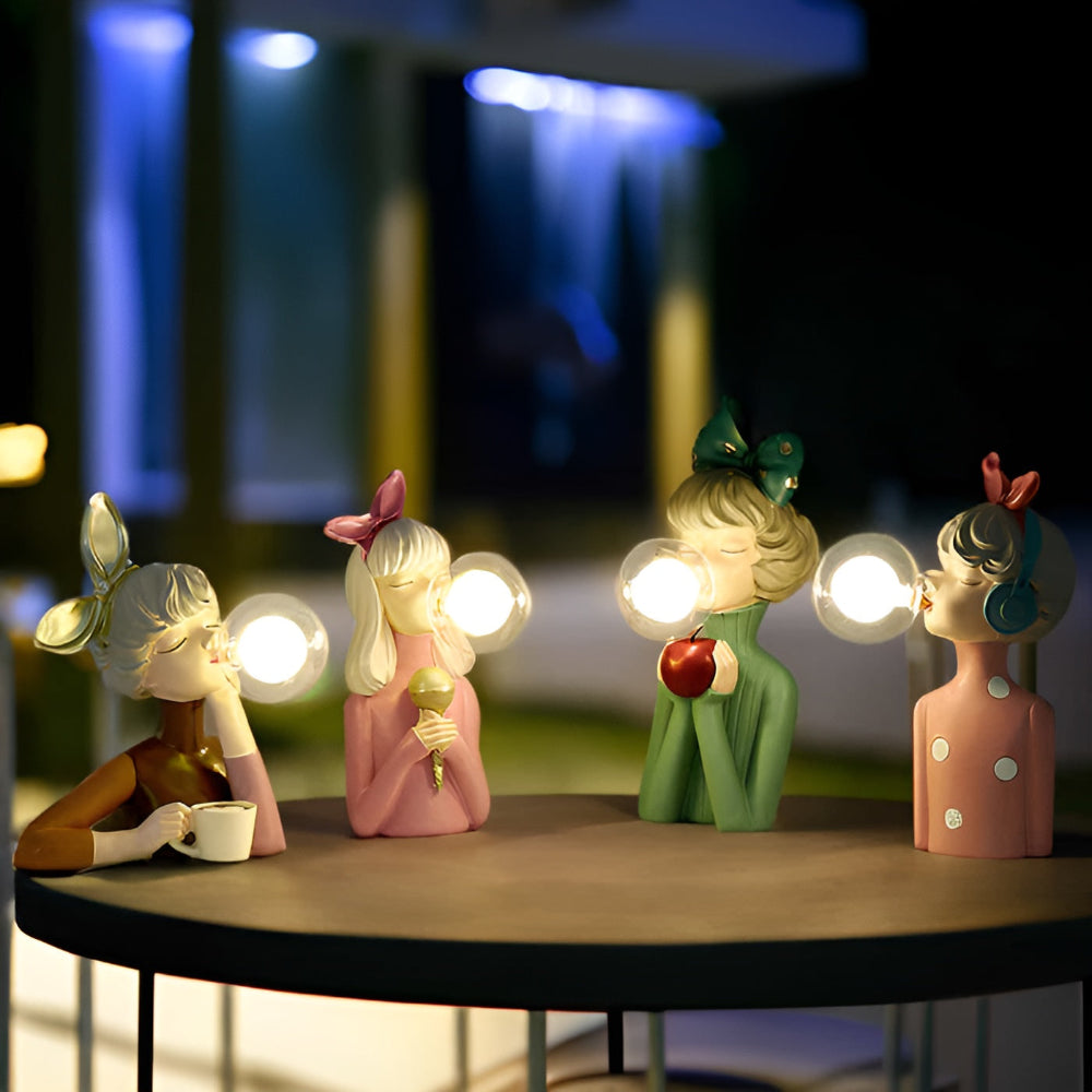 Skorter | BubbleFairies Table Lamp – Enchanting Quartet Cartoon Girl Figurine Light